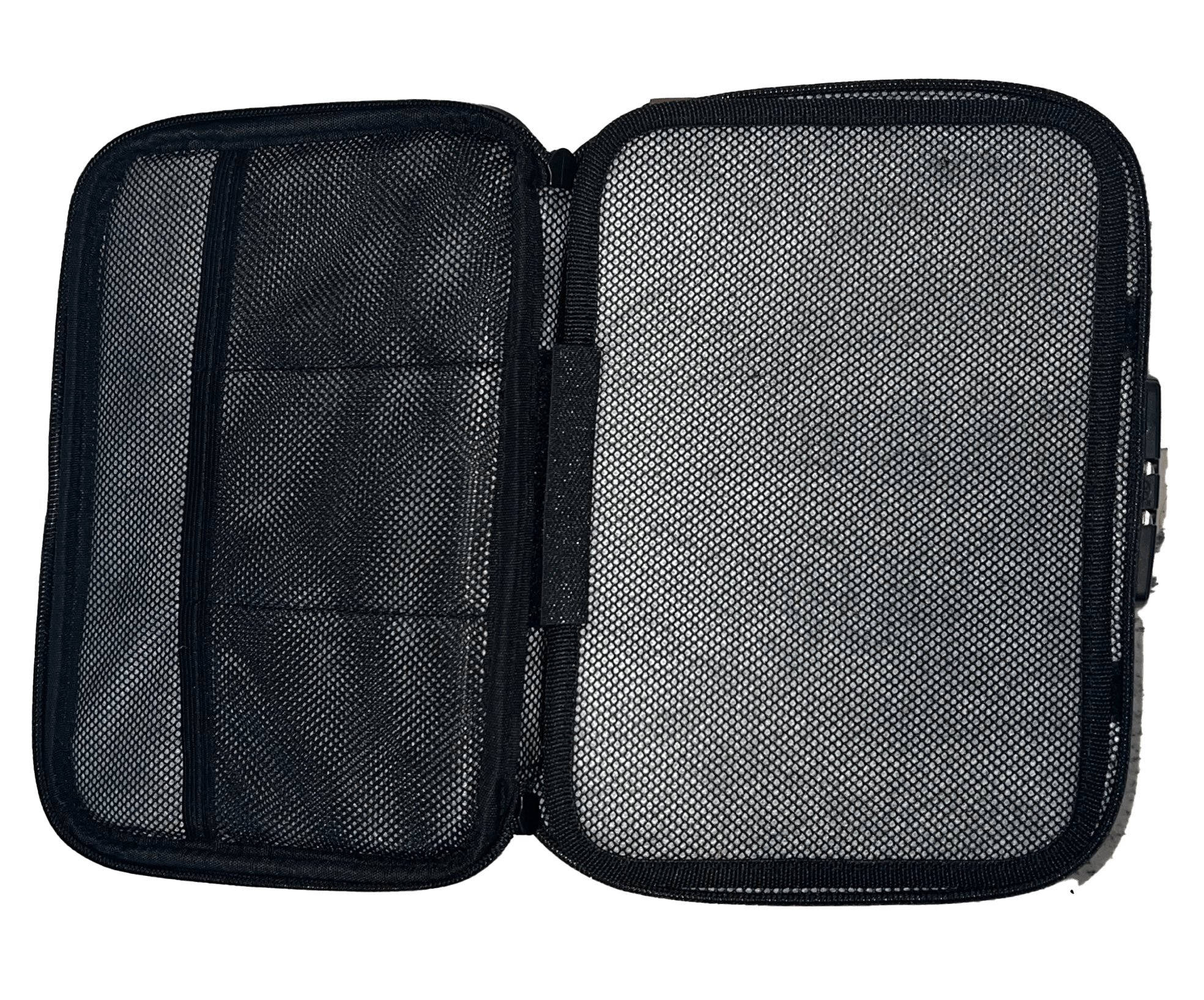 Interior do Estojo Grande AirVape com compartimentos ajustáveis